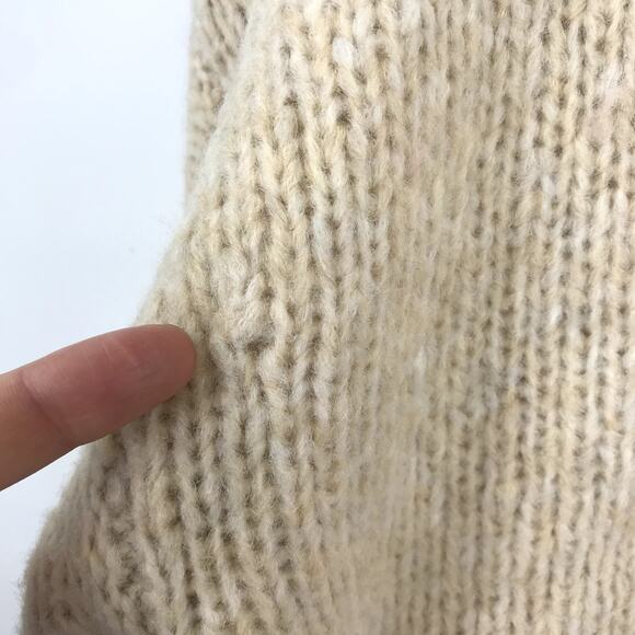 LoveShackFancy Roosevelt Pullover Sweater M Long Sleeve Cozy Knit Wool Blend - Picture 8 of 8